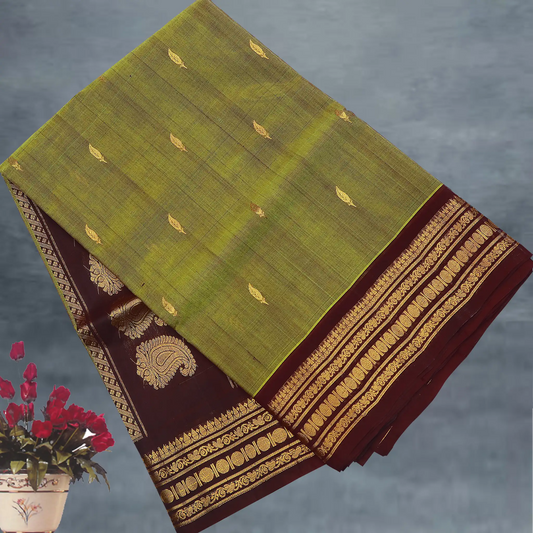 Dark Burgundy Color Gadwal Saree | Gadwal3