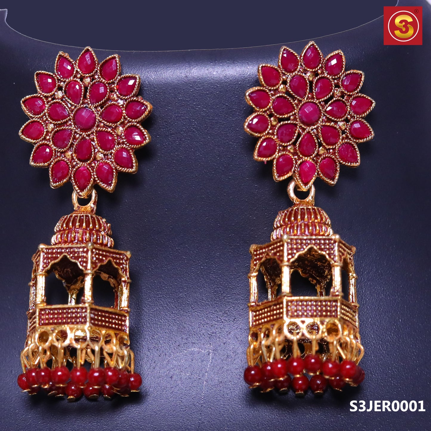 Temple Delights Jhumka Earrings (S3JER0001)