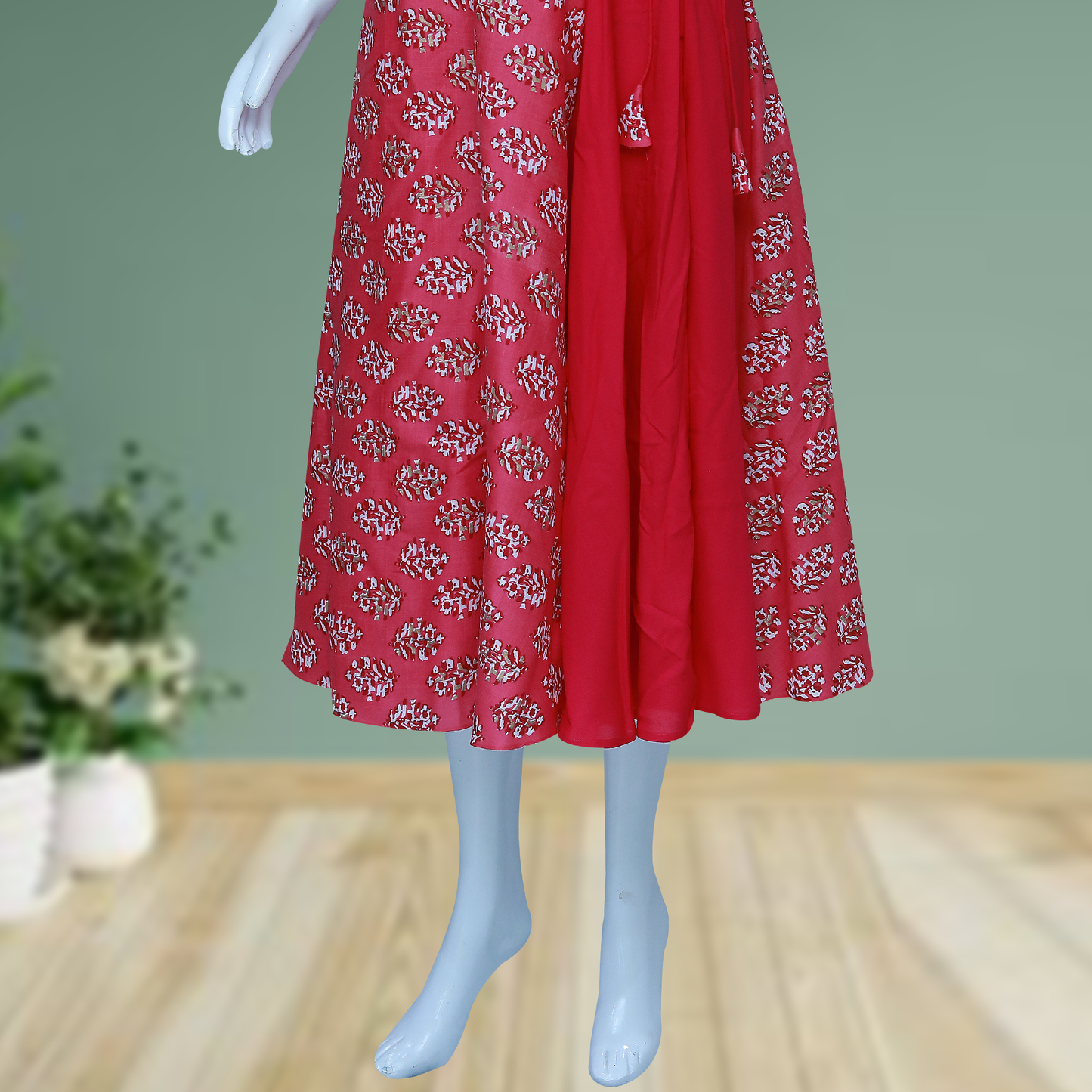 Maple leaf printed aline kurthi