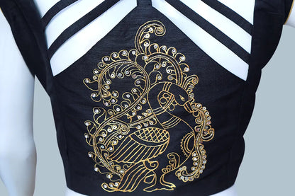 Black Back Maggam Work Designer Blouse | Black Designer