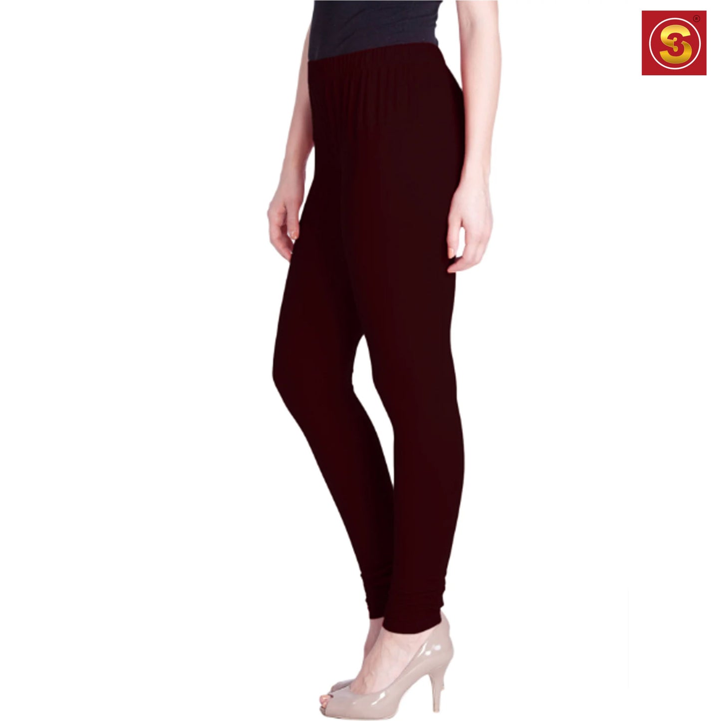 Lyra Maroon Premium Churidar Leggings(S3L00069)