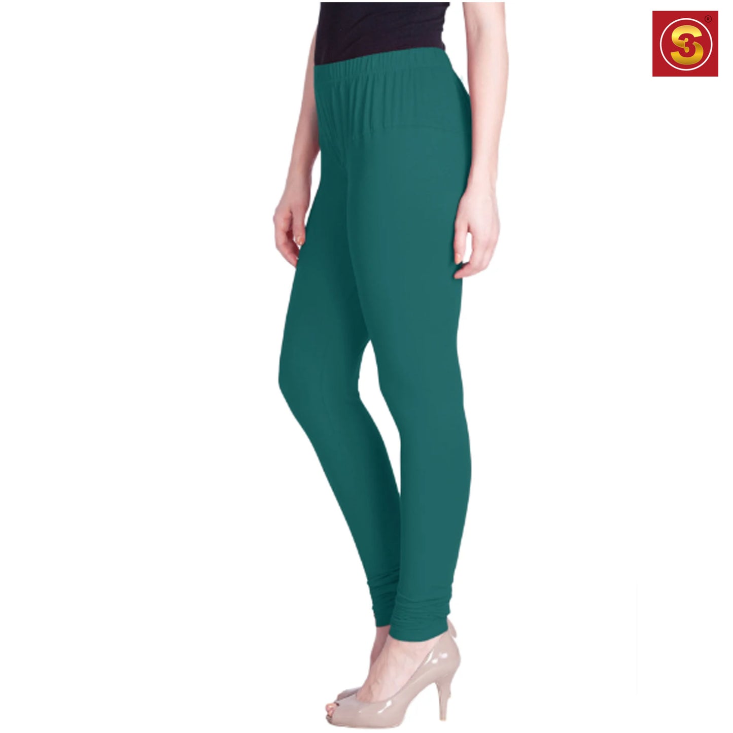 Lyra Blue Green Premium Churidar Leggings(S3L00077)