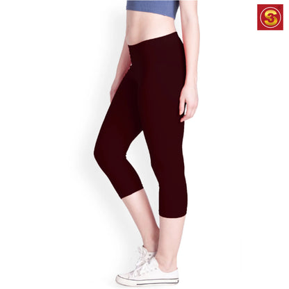 Maroon Capri Leggings(S3L00023)