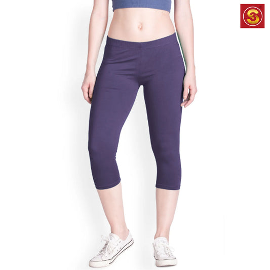 Purple Capri Leggings(S3L00030)