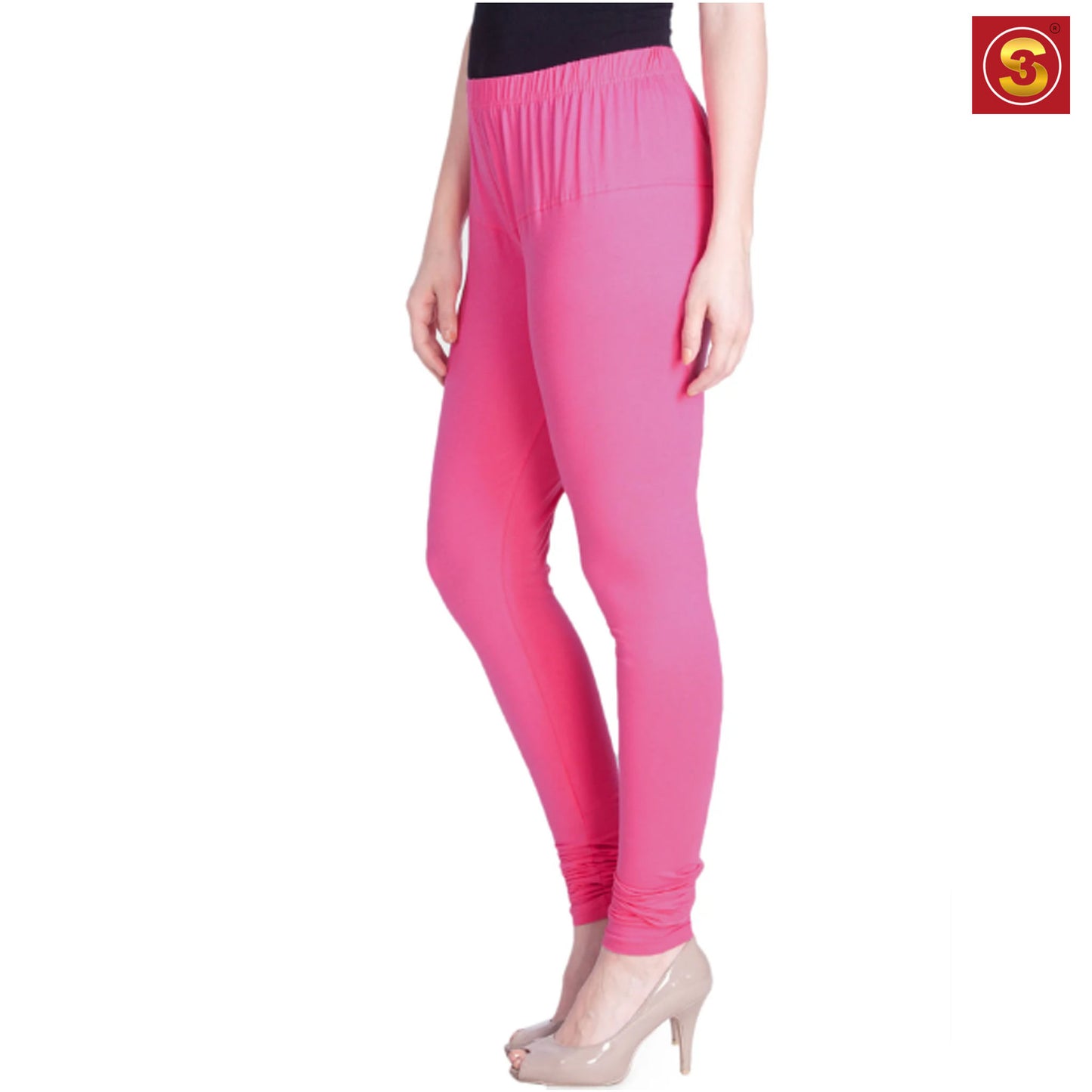 Dark Pink Premium Churidar Leggings( S3L00061)