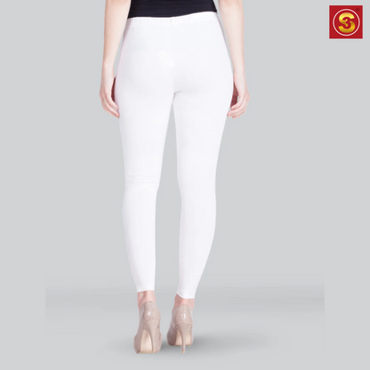 Lyra White Ankle Length Leggings(S3L0016)