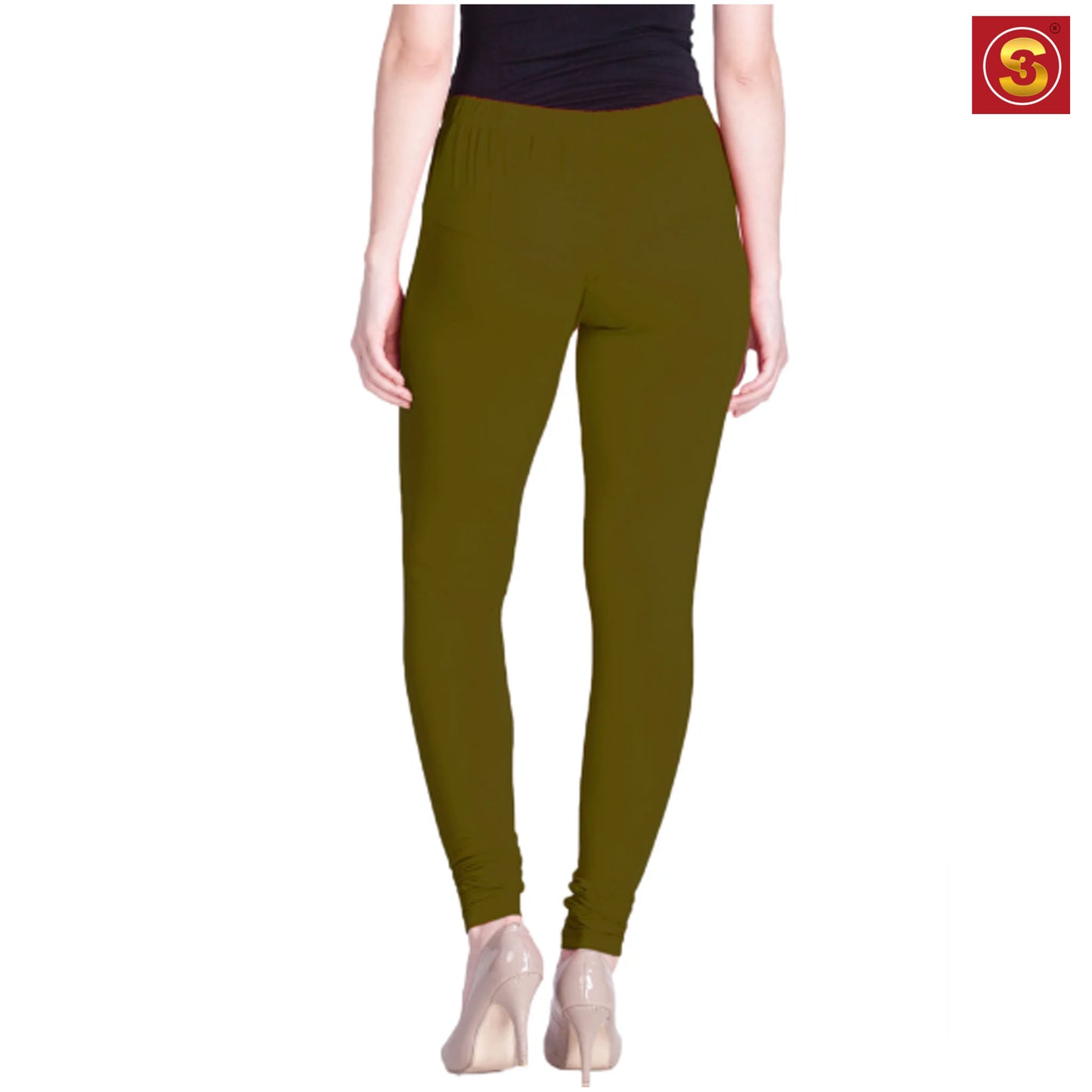 Lyra Olive Premium Churidar Leggings(S3L00076)