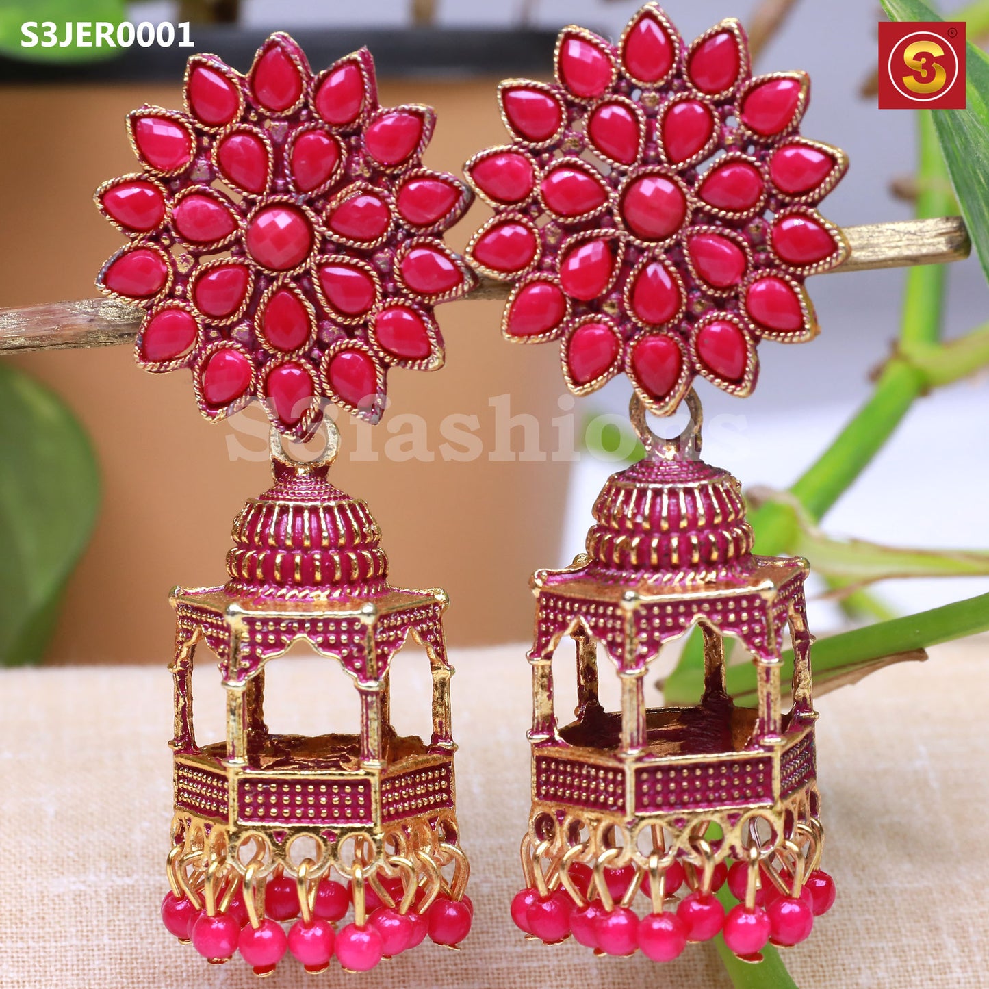 Temple Delights Jhumka Earrings (S3JER0001)