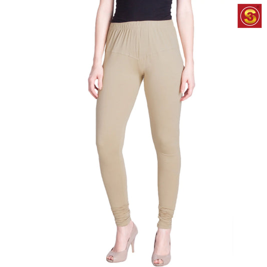 Lyra Beige Premium Churidar Leggings(S3L00072)