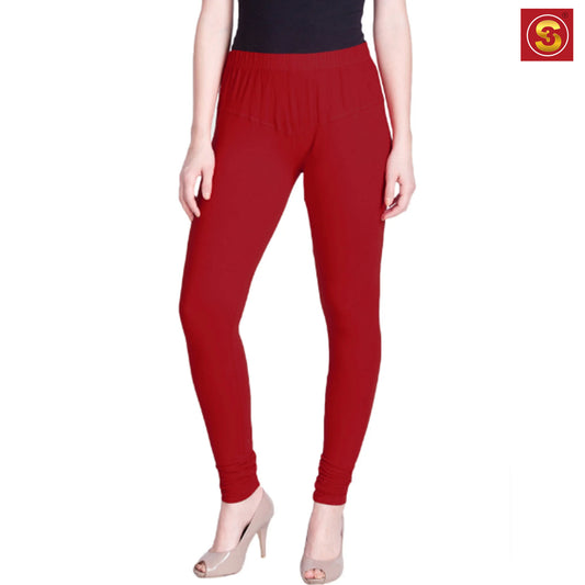 Red Premium Churidar Leggings(S3L00060)