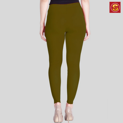 Lyra Olive Ankle Length Leggings(S3L0018)