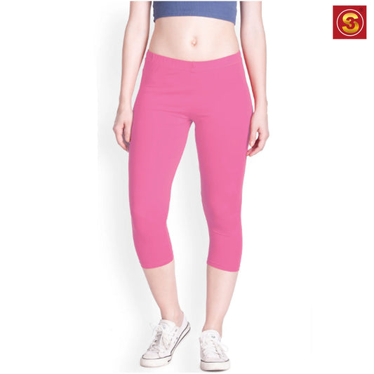 Pink Capri Leggings(S3L00036)