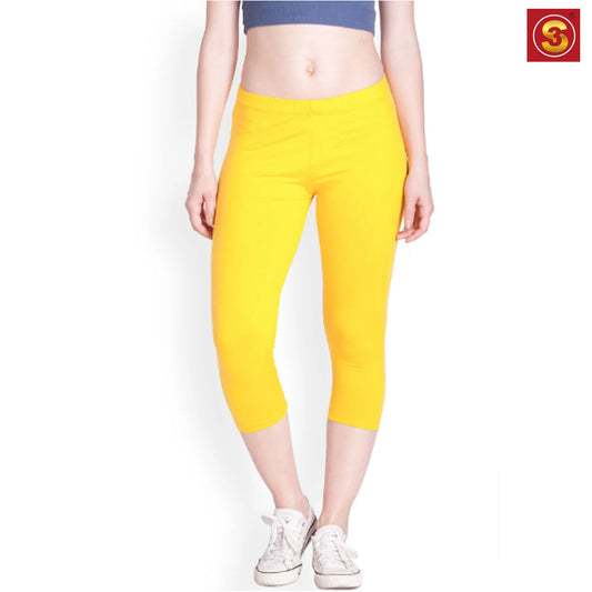 Yellow Capri Leggings(S3L00034)