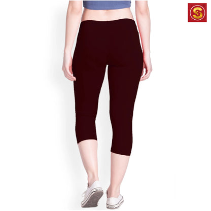 Maroon Capri Leggings(S3L00023)