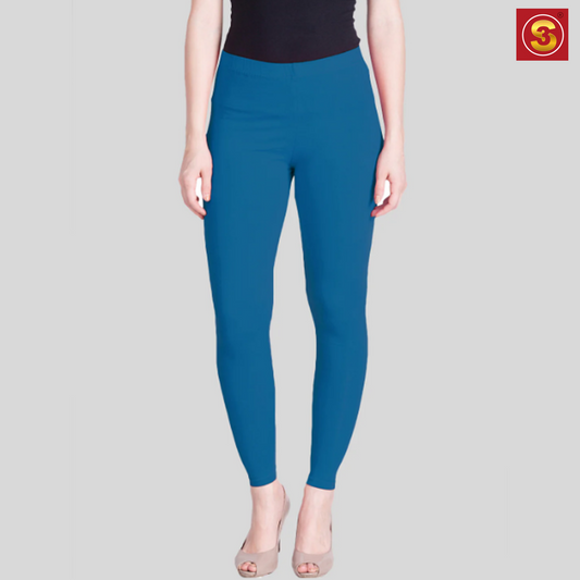 Lyra Blue Ankle Length Leggings(S3L0007)