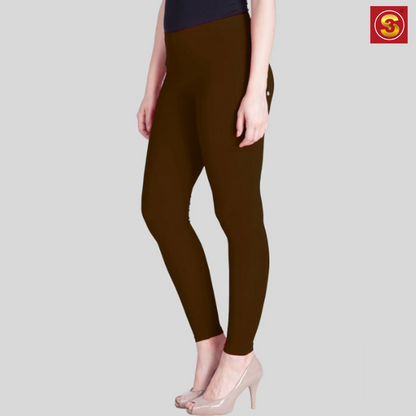 Lyra Brown Ankle Length Leggings(S3L0015)