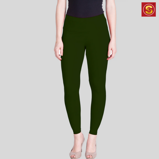 Lyra Green Ankle Length Leggings(S3L0005)