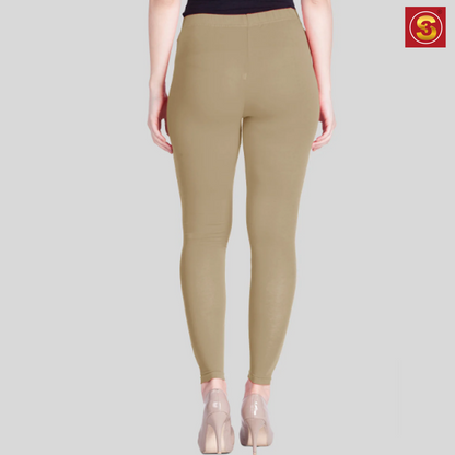 Lyra Beige Ankle Length Leggings(S3L0020)