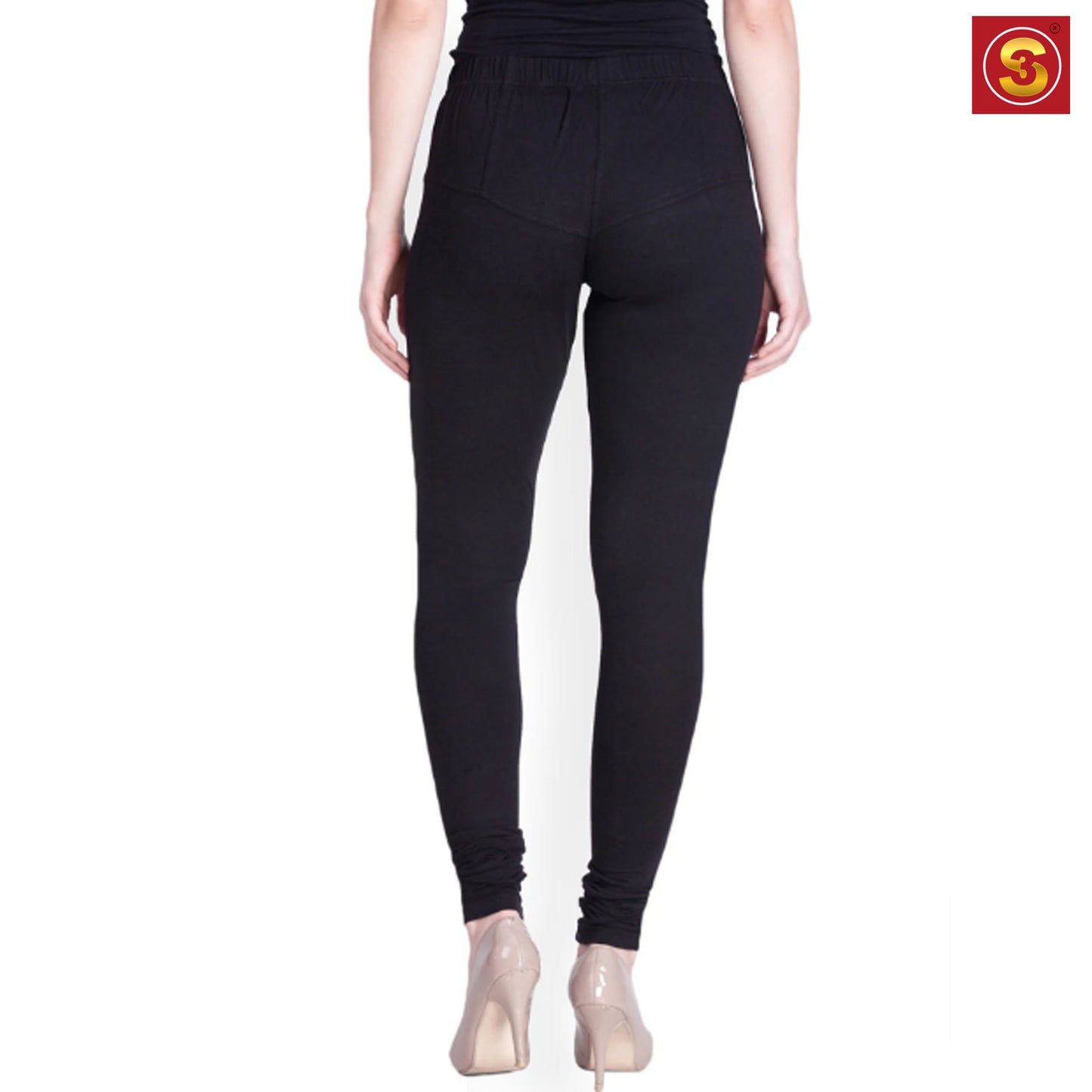 Black Premium Churidar Leggings(S3L00058)