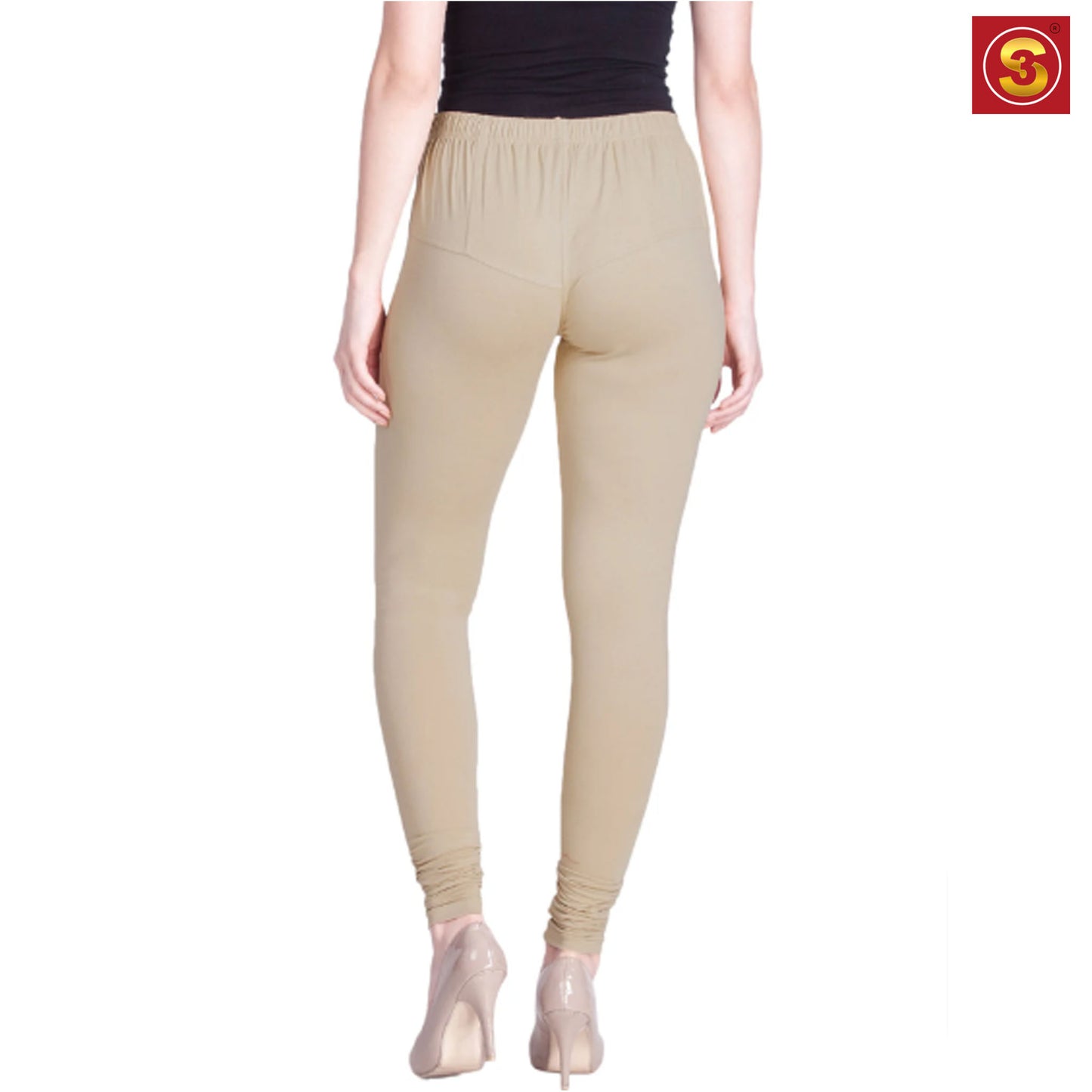 Lyra Beige Premium Churidar Leggings(S3L00072)