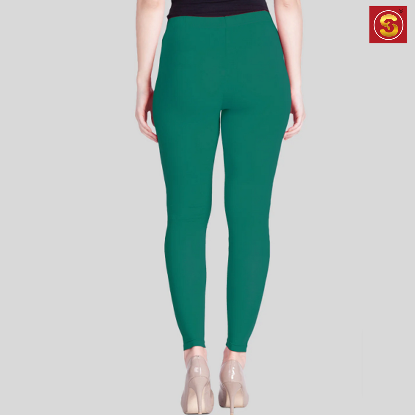 Lyra Blue Green Ankle Length Leggings(S3L0019)