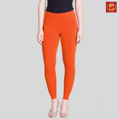 Lyra Orange Ankle Length Leggings(S3L0017)