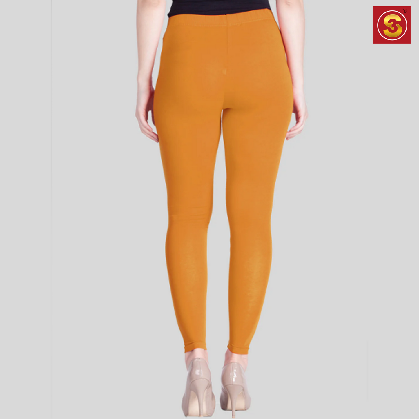 Lyra Yellow Ankle Length Leggings(S3L0011)