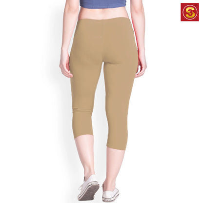 Beige Capri Leggings(S3L00033)