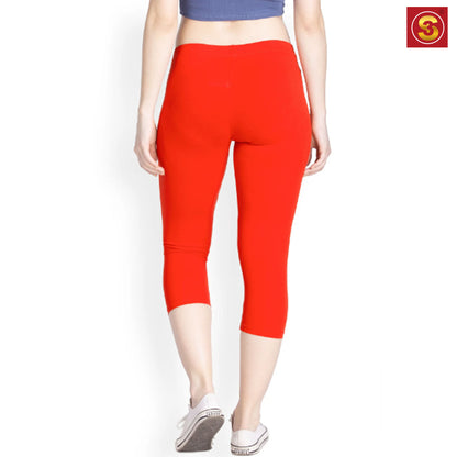 Orange Capri Leggings(S3L00035)