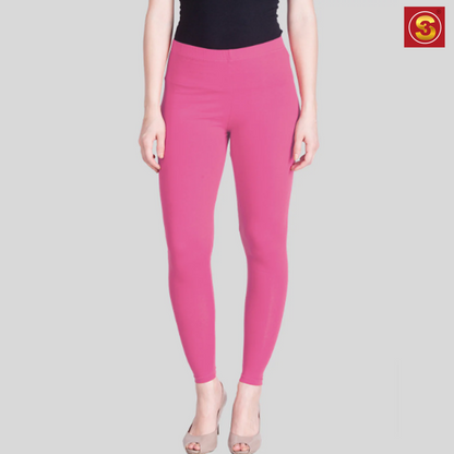 Lyra Dark Pink Ankle Length Leggings(S3L0006)