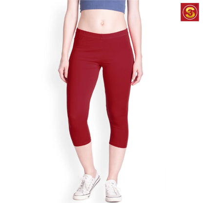 Red Capri Leggings(S3L00022)