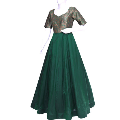 Green long gown