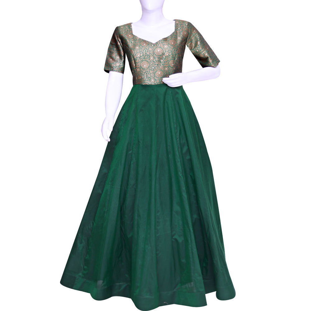 Green long gown