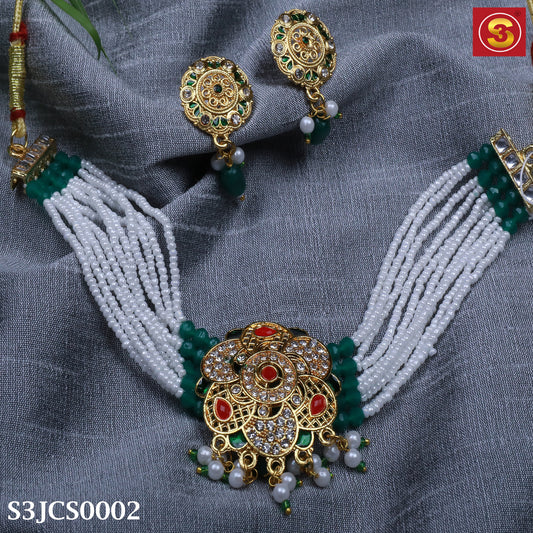 Traditional Kundan Choker Set (S3JCS711121712)