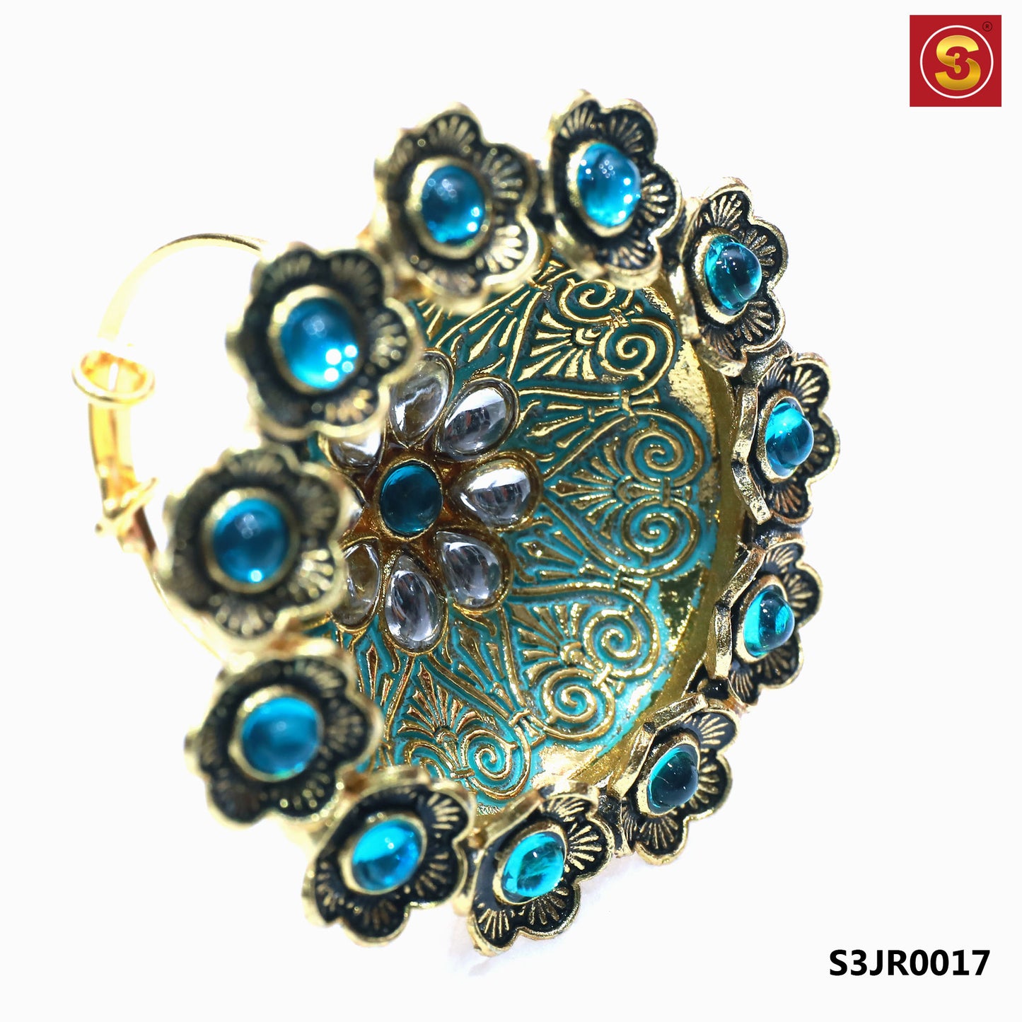 Moti Kundan Ring(S3JR0017)