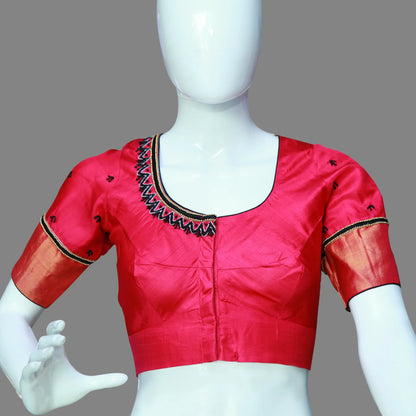 Red Maggam work Blouse | S3REDMB