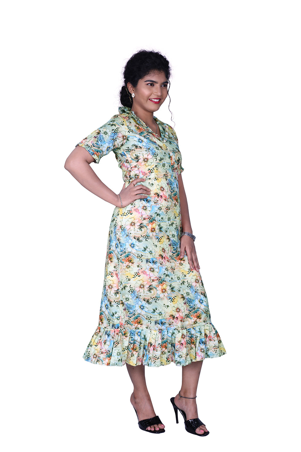 Women Skater Multicolor Dress | S3G905