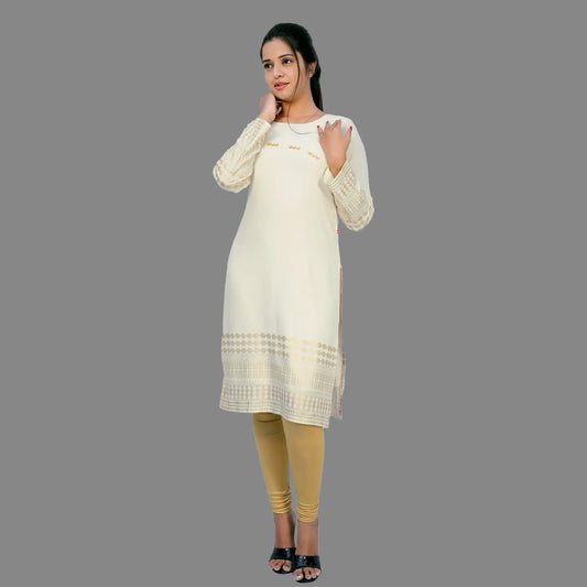 Women Self Design Straight Kurta | S3K538