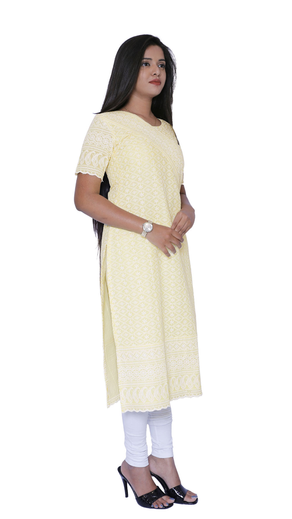 Chikankari Embroidery Straight Kurta | S3K637