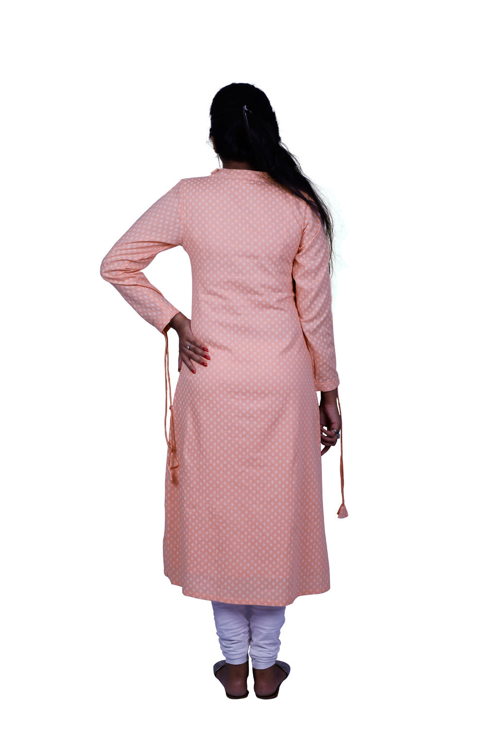 Women Printed A-line Kurta (Baby pink)|S3K131