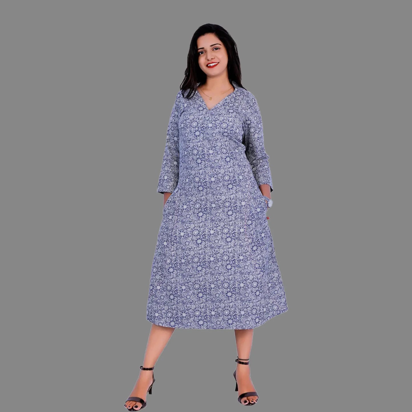 Women Maxi denim Blue Dress | S3D068