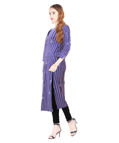 Prussian Blue straight kurta | S3K036