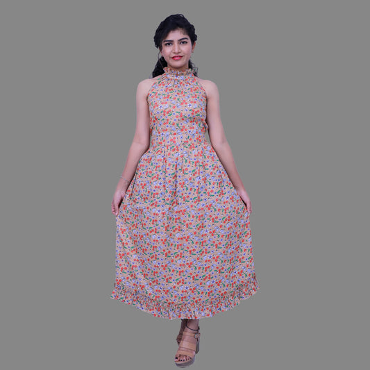 Women Maxi Brown Dress | S3G380