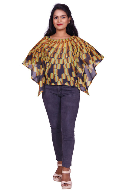 Printed Chiffon Women Kaftan |  S3K1015