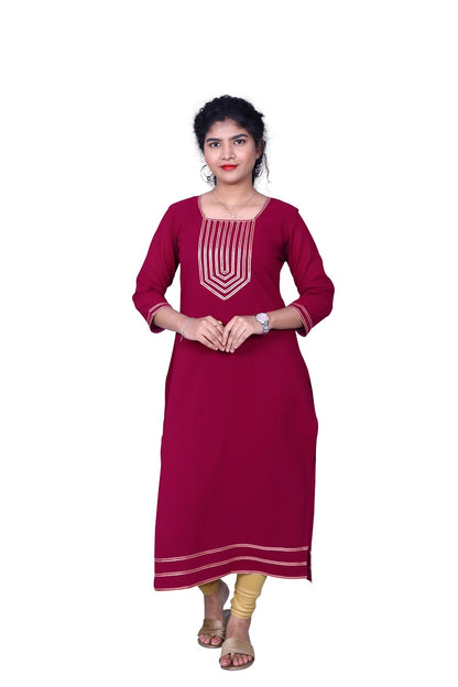 Women Embellished Georgette Straight Kurta | S3K825