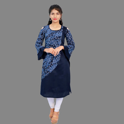 Women’s Printed Straight Kurti|S3W158