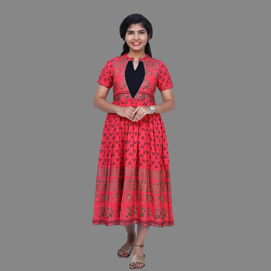 Women Floral Print Anarkali Kurta