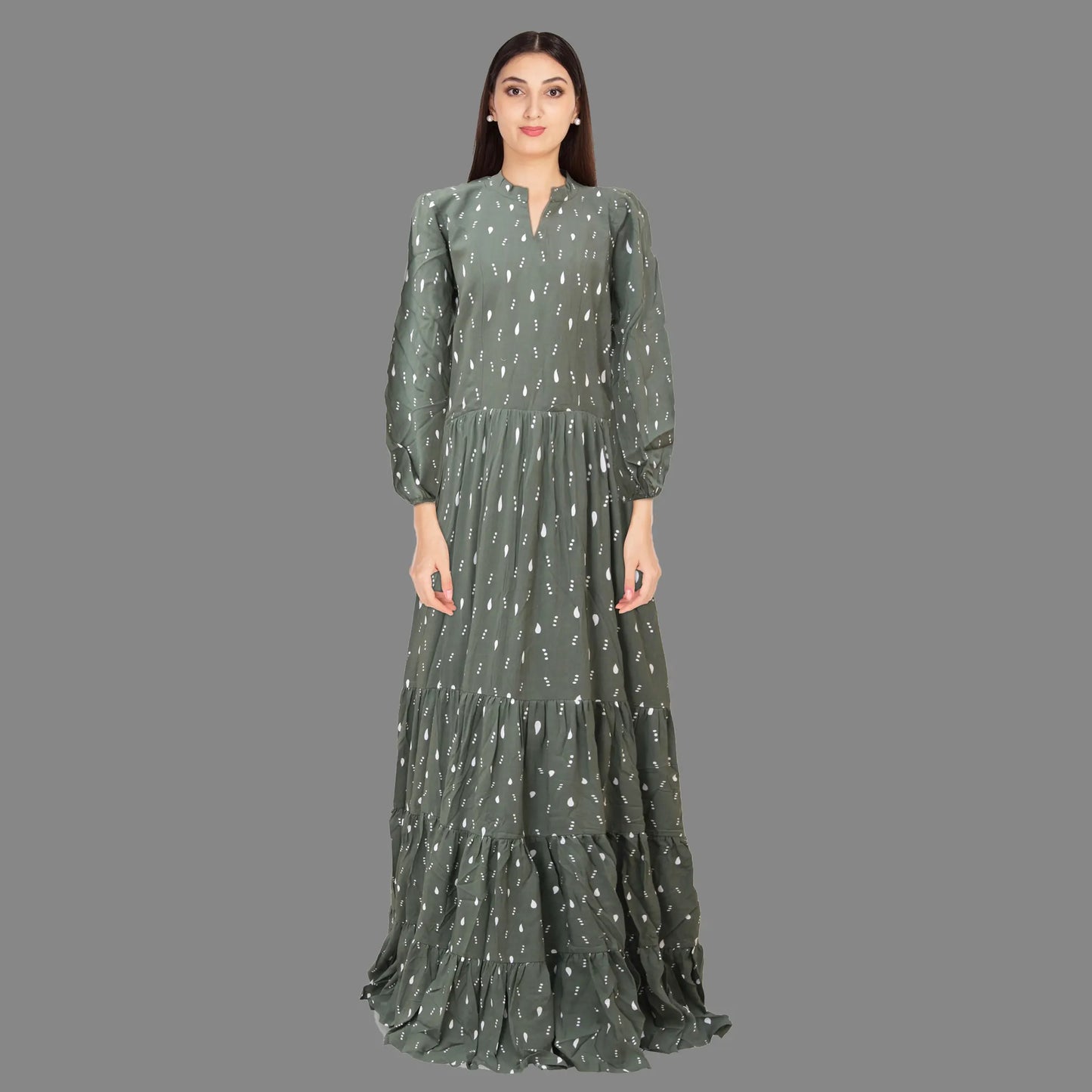 Forest Green Anarkali dress | S3G001