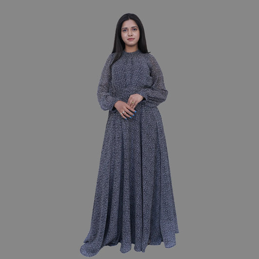 Women Ethnic Grey Dress | S3G661