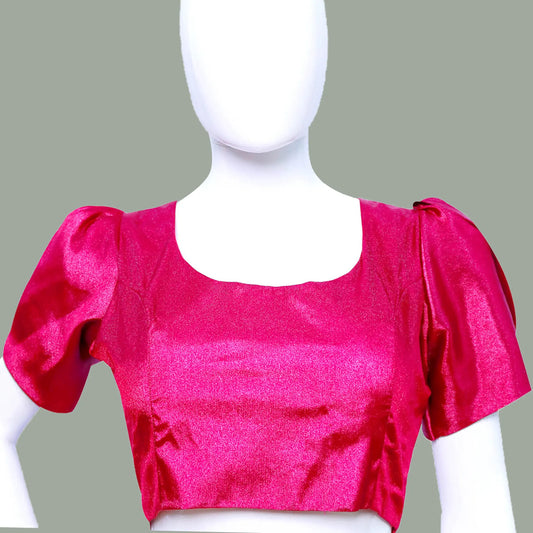 Pink Colored Princess Cut Blouse Comes with Puffy Sleeves | S3B33